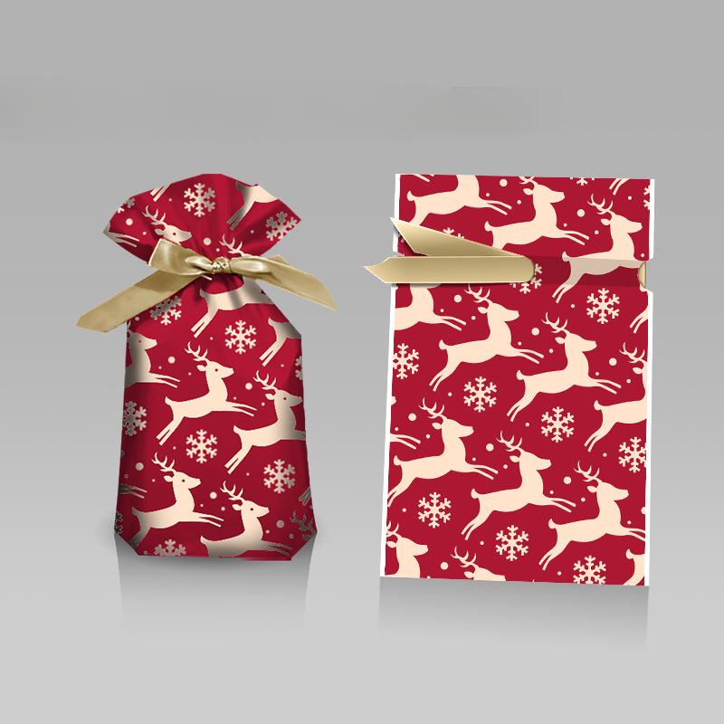 10 Stück Weihnachtsgeschenk Cartoon Tasche Geschenkbox Süßigkeiten Kekstüte Dekoration Weihnachtsfeier Geschenktüte Geburtstagsfeier 10 pcs