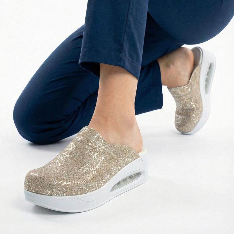 Frauen Medizinische Clogs Sabo Krankenhausschuhe Rutschfeste Pantoffel Krankenschwester Arzt Hebamme Chirurgische Sandalen 39 gold