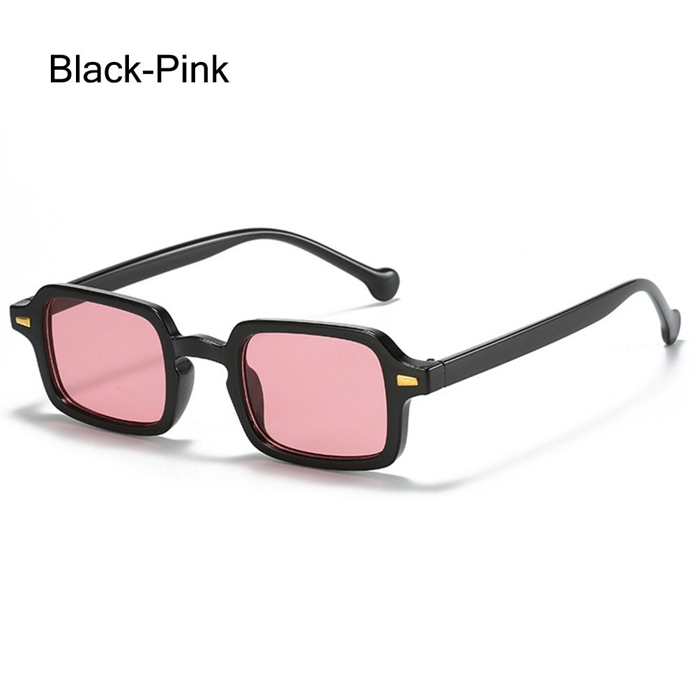 Brillen UV400 Farbverlauf Herren Sonnenbrillen Nieten Dekoration Quadratische Sonnenbrillen Damen Tönungen pink