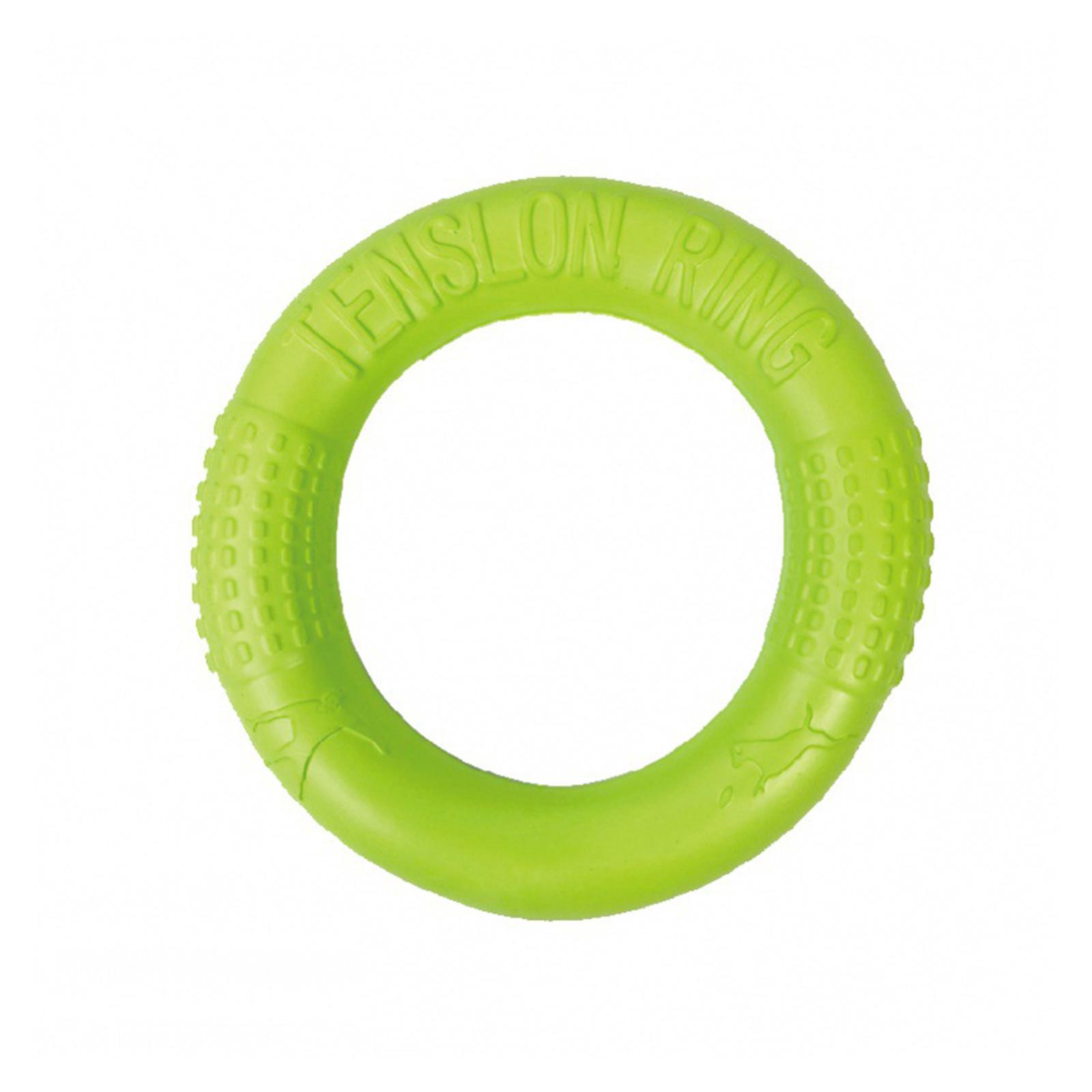 Hundespielzeug für große Hunde, interaktives Trainingsring-Puller-Resistent für Hunde, fliegende Scheiben, Spielzeug, Hundering, 18 cm One Size grün