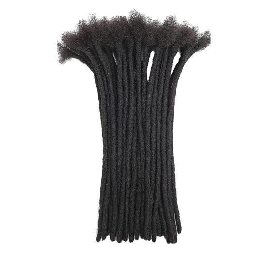 10 Stück echte Dreadlock-Extensions aus afrikanischem Haar. Exquisite Handwerkskunst. Einfach zu installierende und zu pflegende Dreadlock-Extensions. B black