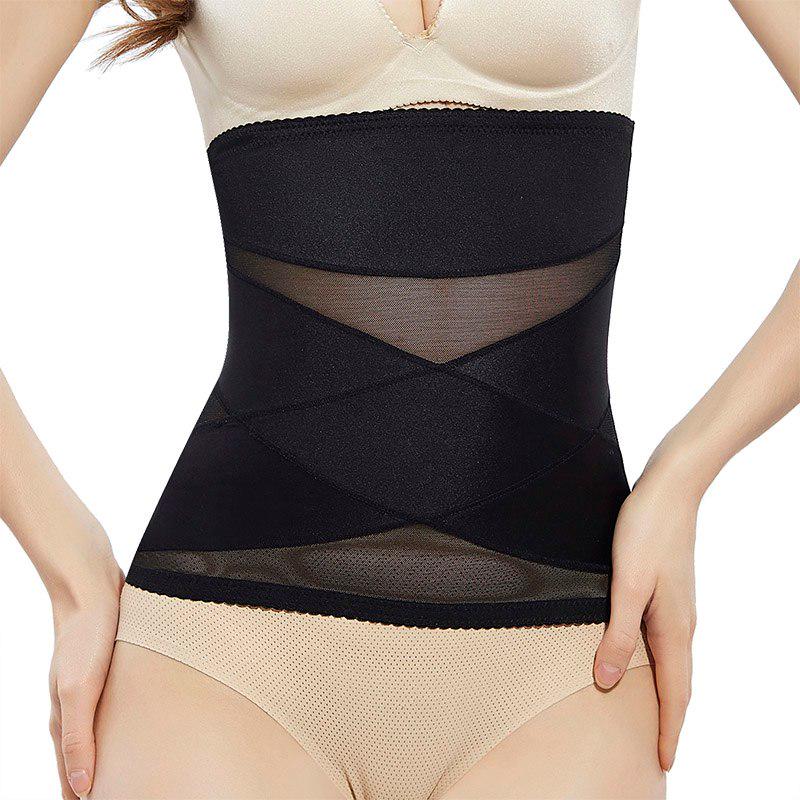 Frauen Taille Trainer Korsett Postpartale Abnehmen Bauch Gürtel Taille Shaper Bauch Gürtel Shaper Unterwäsche 2XL schwarz
