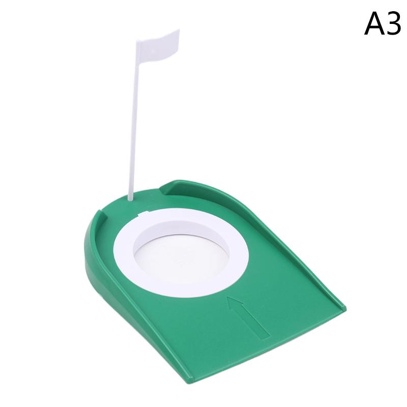 Indoor Golf Putting Trainer mit Loch Flagge Putter Green Practice Aid Home Yard Outdoor Training Aid Einstellbares Loch