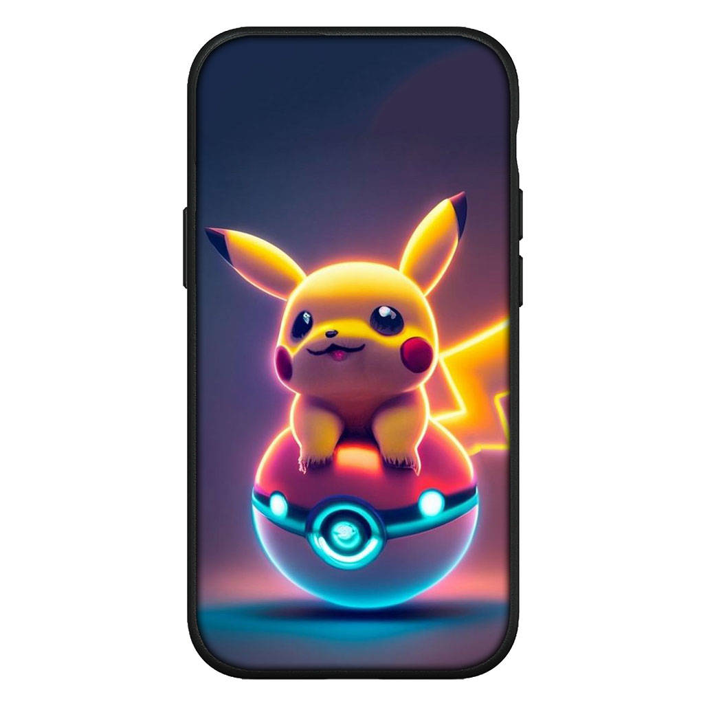 Hülle für iPhone 15 14 Xiaomi Redmi Note 13 12 11 Pro Max X 8 7 9 XR Samsung Galaxy S24 S23 OPPO A15 Huawei Mew Mewtwo Pokemon Pikachu Handyhülle for Samsung Galaxy S7 Edge ceil