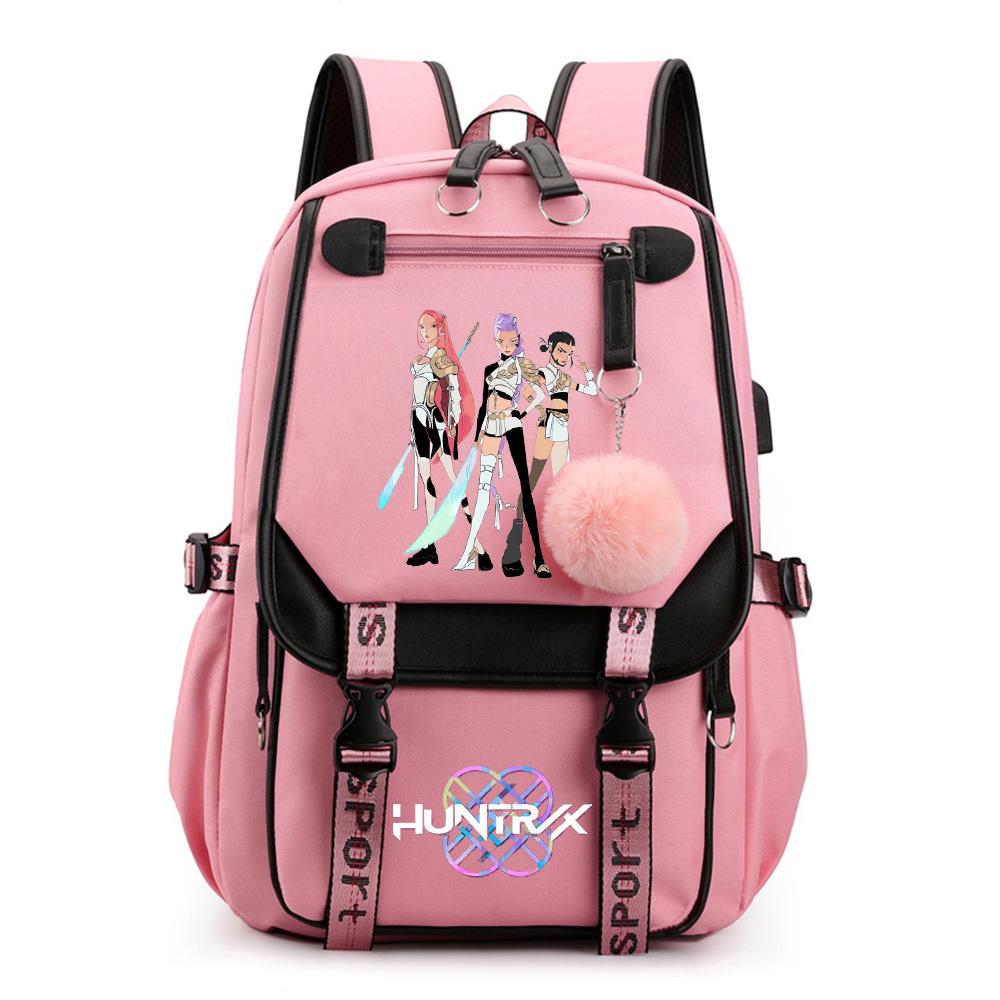 Cartoon K-Pop Bedruckter Rucksack Schultasche für Teenager Schüler Mädchen Junge Buchtasche Großes Fassungsvermögen Wasserdicht Reisetasche Kindergeschenk Rucksack