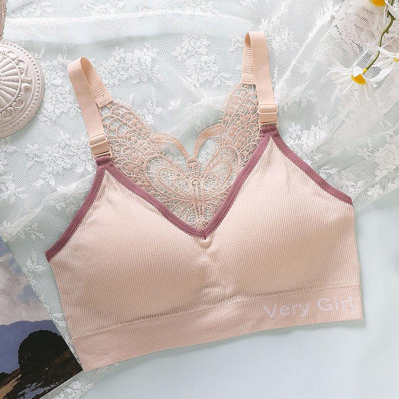 Butterfly Back Plus Size BH Damenunterwäsche Nahtlose Unterwäsche ohne Narben oder Stahlringe Bequem und tragbar Plus size beige