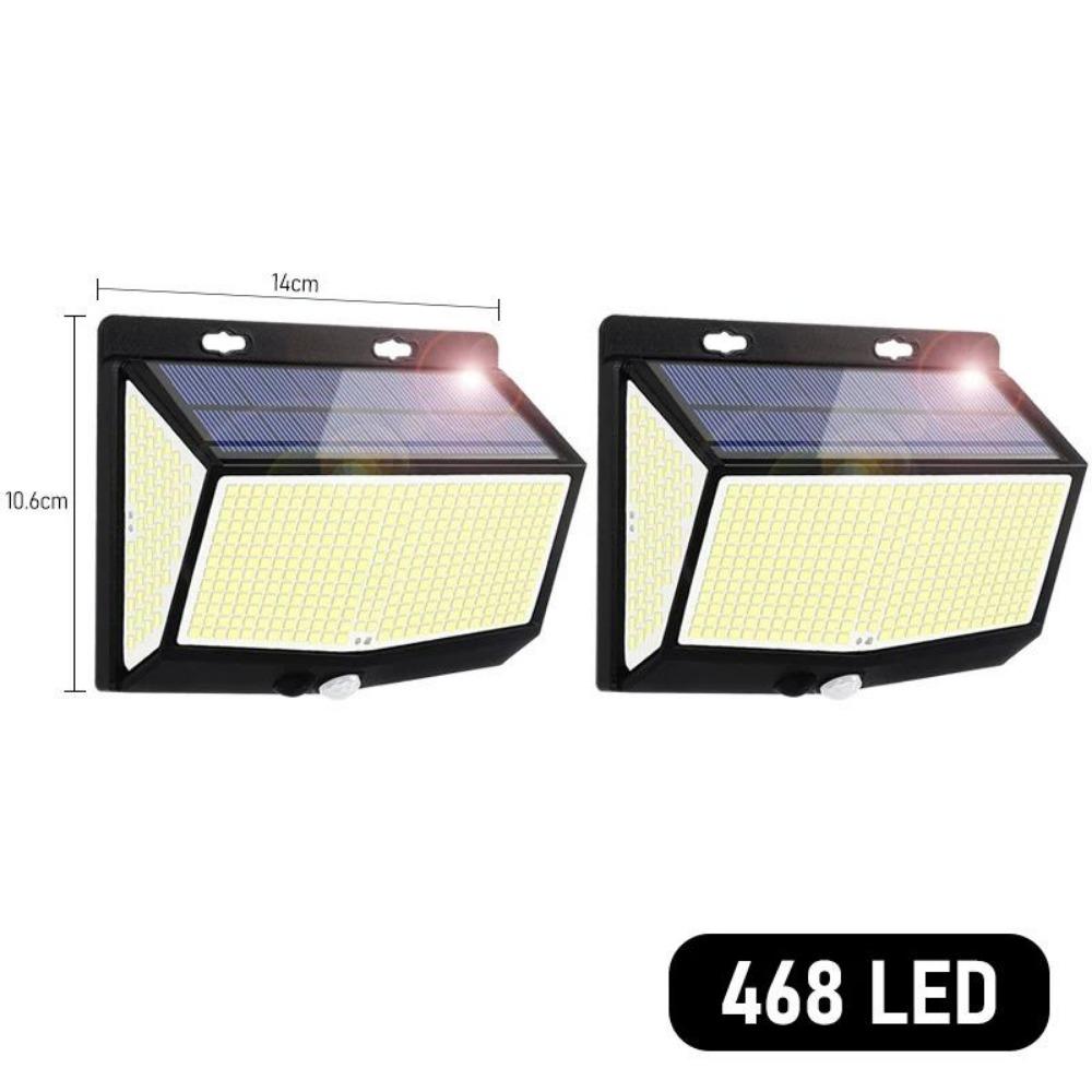 4 stücke 468 LED Solar Licht Outdoor Solar Lampe mit Motion Sensor Wasserdichte Solar LED Licht 3 Modi Sonnenlicht Powered für garten Decor 2pcs