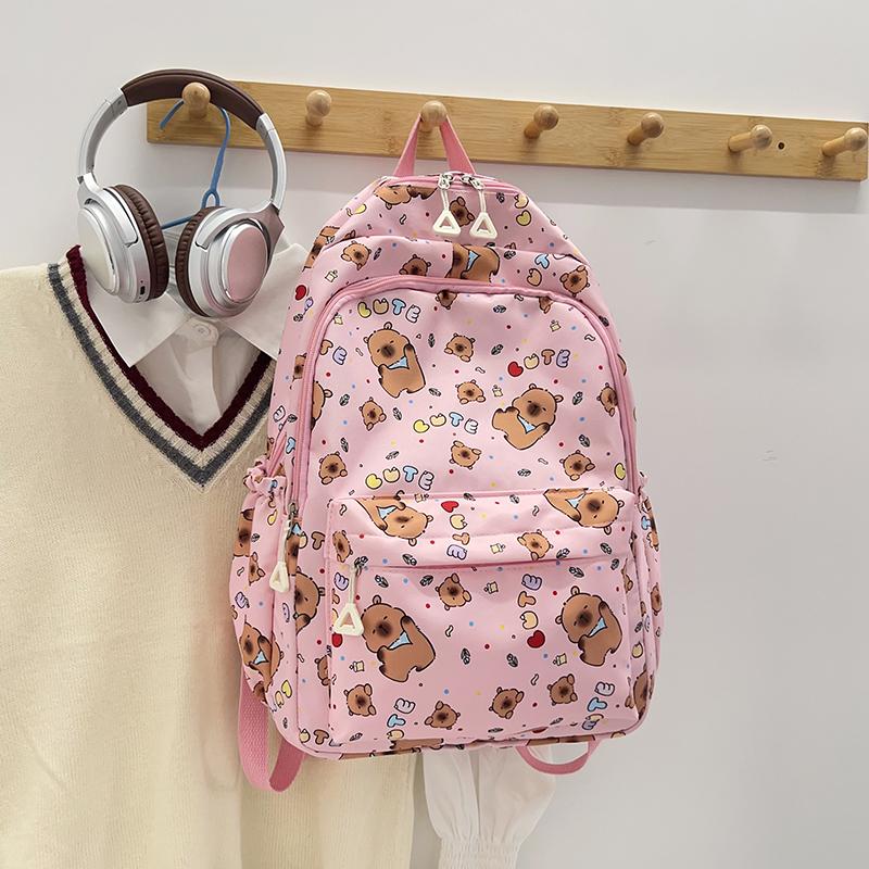 Kawaii Niedlicher Bär Rilakkumas Rucksack Große Kapazität Anime Cartoon Rucksack Stilvolle Studenten Schultasche Umhängetaschen Schultasche gray