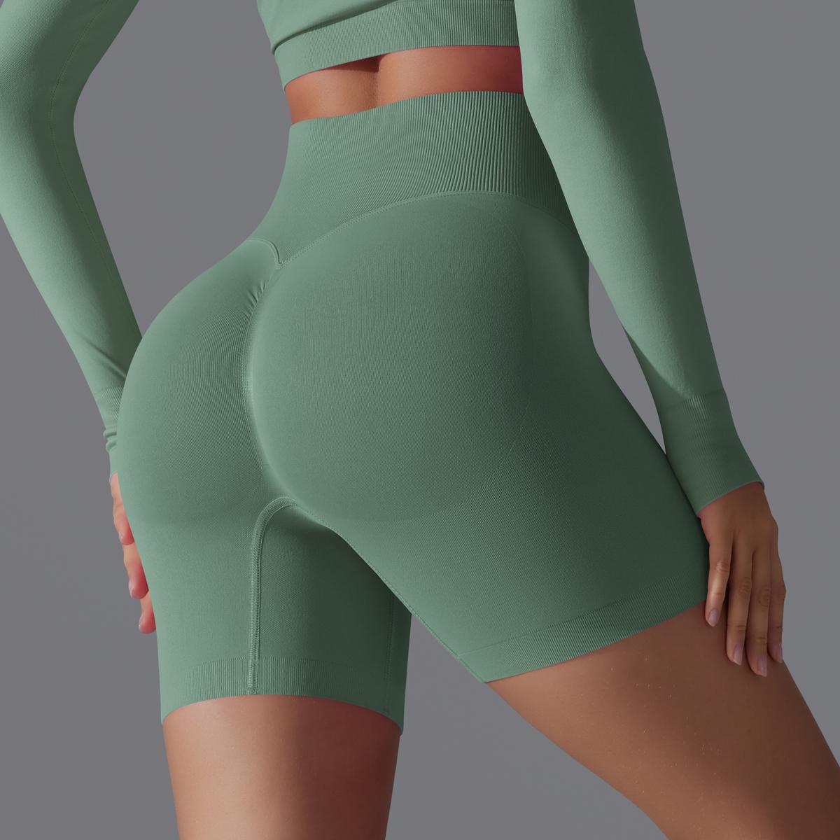 Yoga Shorts Gym Sexy Shorts Scrunch Butt Push Up Yoga Sportshorts Für Frauen Weiblich Eng Radshorts Gym Shorts S olivgrün