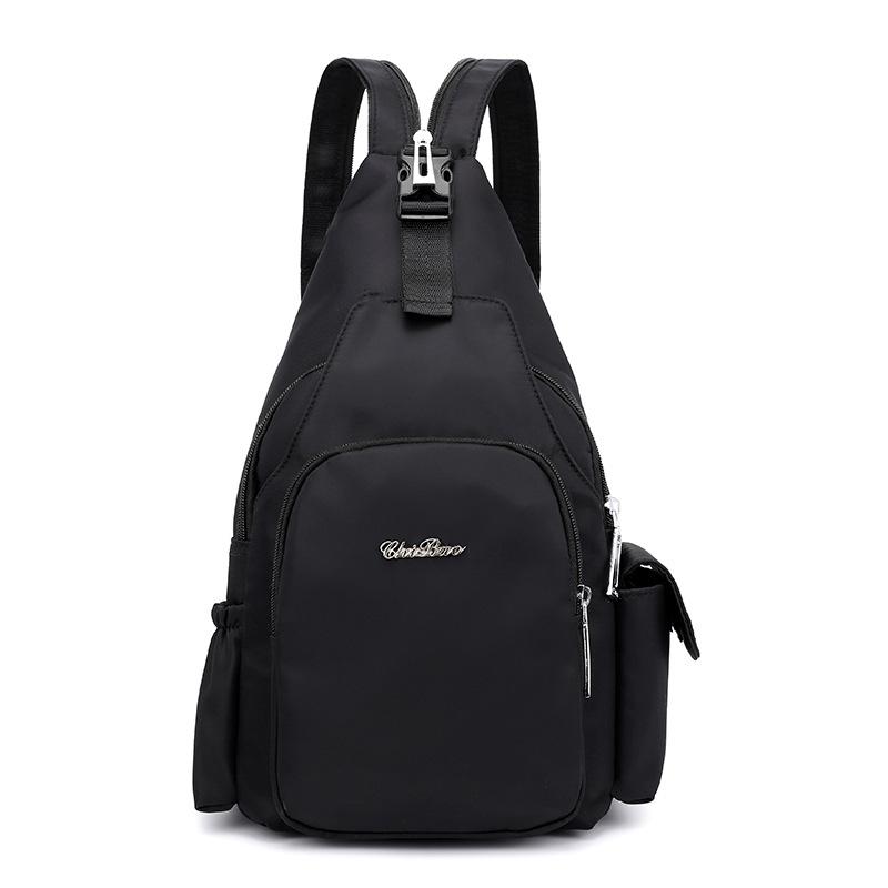 Frauen Sommer Rucksack Wasserdichte Nylon Brust Tasche Neue Weibliche Tasche Mama Tasche Sport Eine Schulter Kreuz-zurück Reise Kleine rucksack schwarz