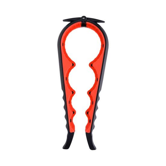 5-in-1-Flaschenöffner, leicht zu greifender Glasöffner für arthritische Hände, schnelles Öffnen rot