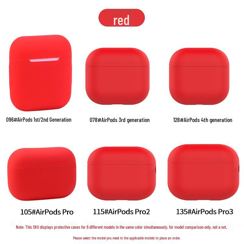 Schutzhülle für AirPods 4. Generation - Bluetooth-Kopfhörerhülle AirPods Pro 2 rot
