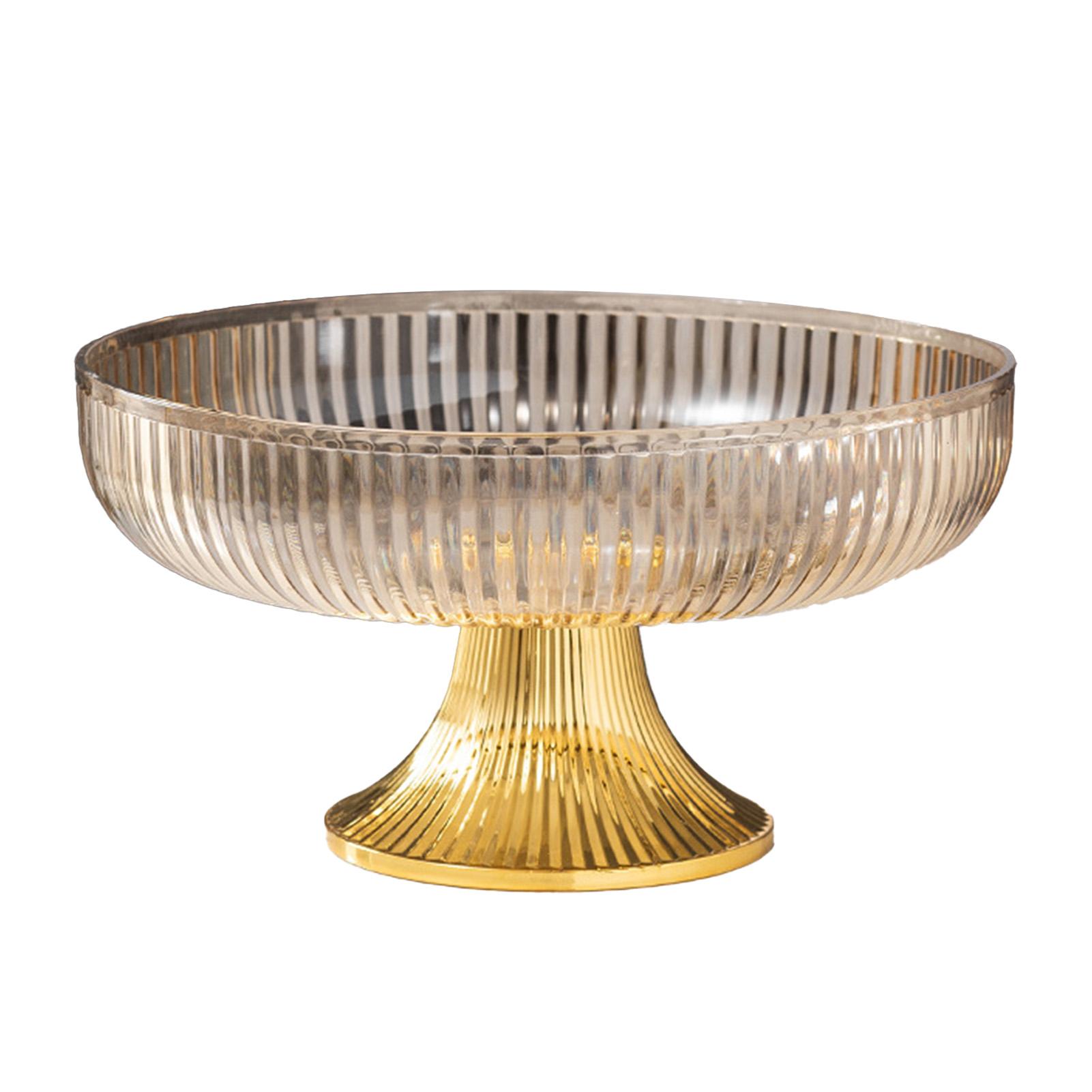 Obstteller, multifunktionaler Kunststoff, stilvoll, platzsparend, dekorative Snackschale für Süßigkeiten und Nüsse bernstein