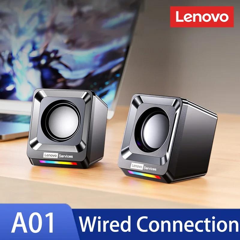 Original Lenovo A01 Kabelgebundener Drahtloser Lautsprecher Geringe Latenz Mit Reichhaltigem Bass Soundbox Für Telefon Computer Lautsprecher Wired Speaker