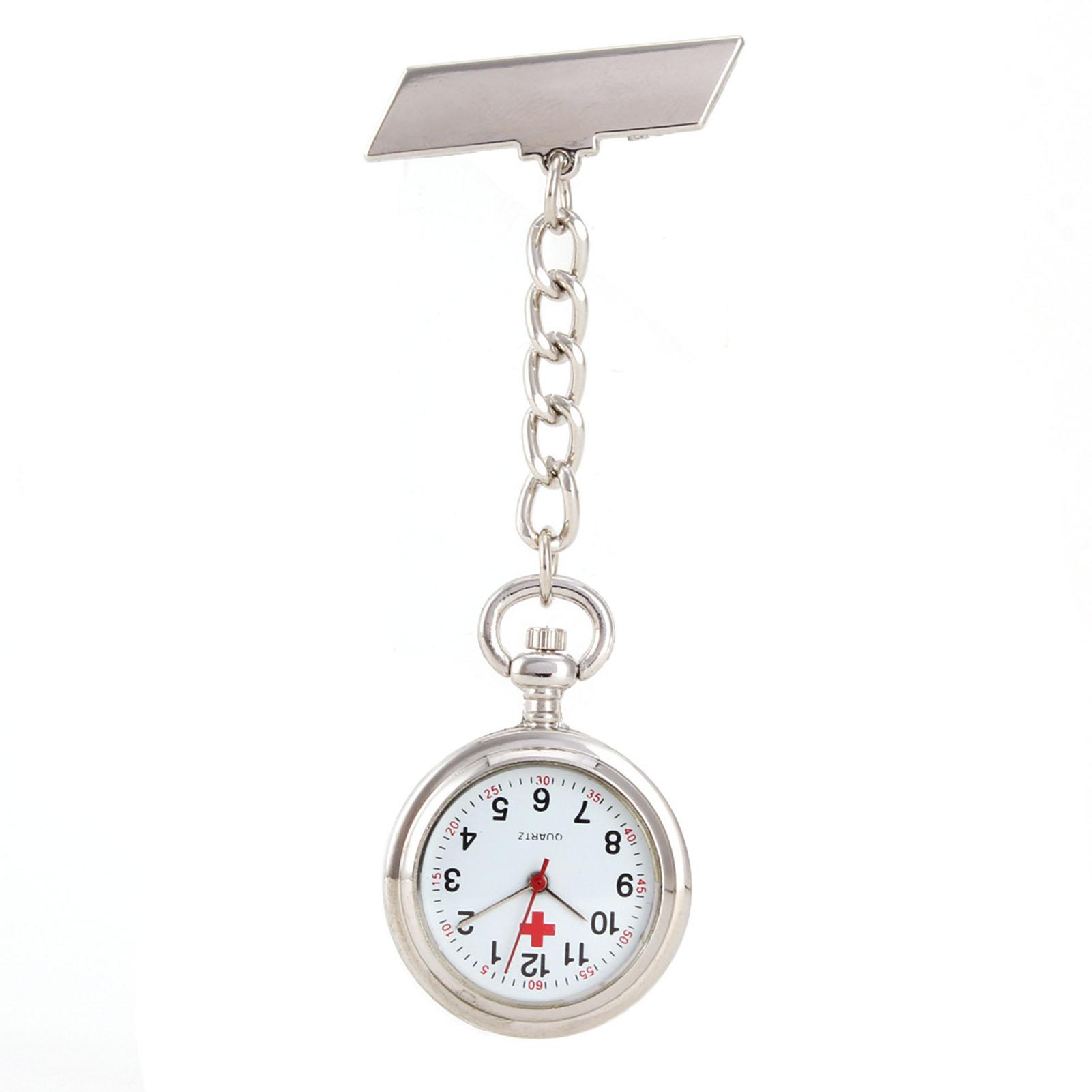 Revers-Krankenschwesteruhr, Parallelogramm-Pin, genaue Zeit, Legierung, Arzt-Taschenuhr zum Aufhängen
