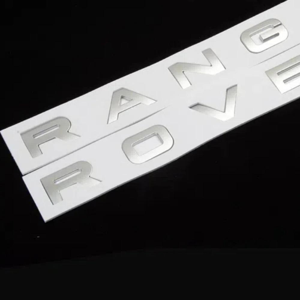 3D-ABS-Logo R ange-R über Emblem-Buchstaben Motorhaubenabzeichen Motorhaubenaufkleber für R ange-R über L320 L322 L405 L494 Vouge Evoque alte silber