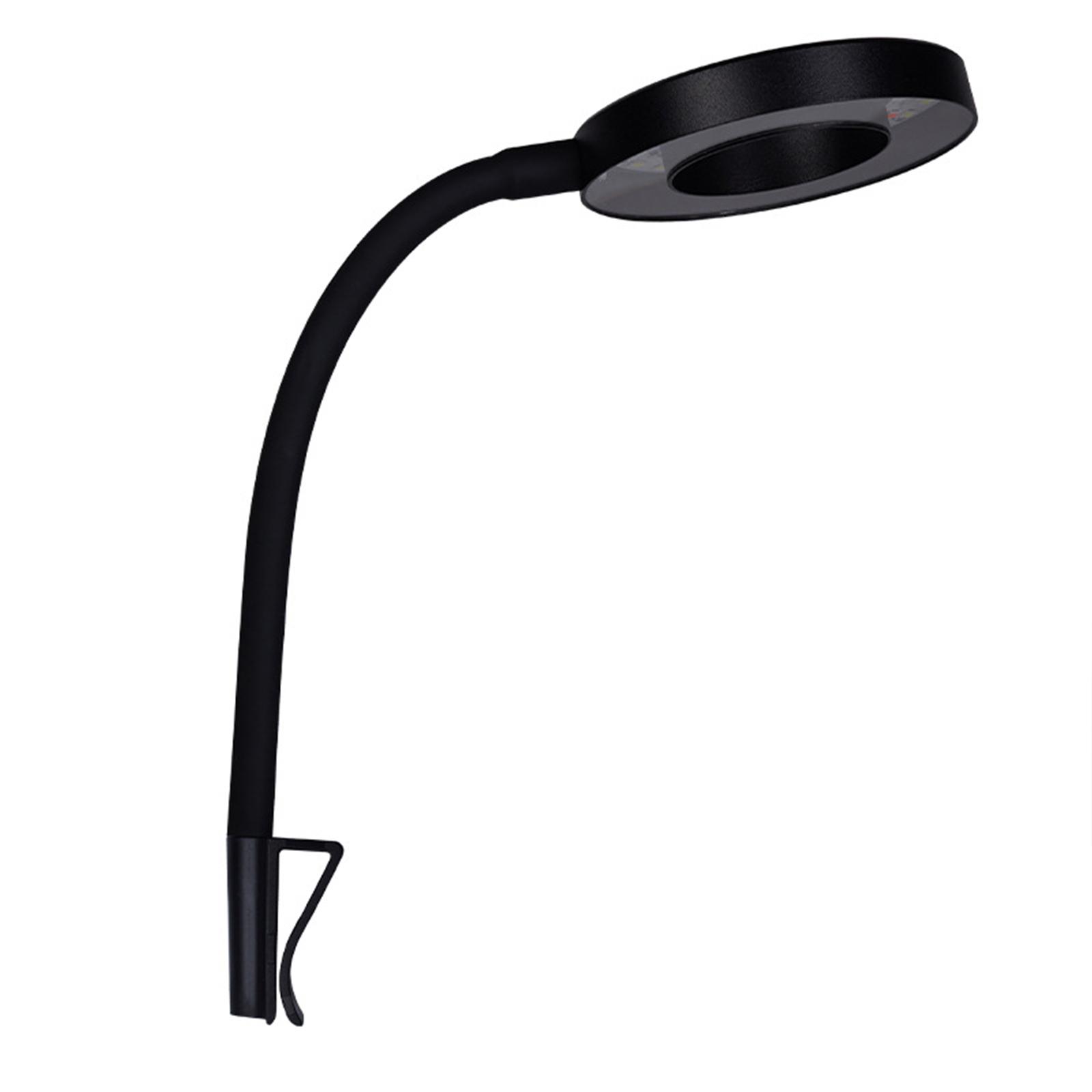 Fisch Tank Klemme Lampe Aquarium Wasserpflanzen Lampe Füllen Licht Translucent Klemme Lampe 360 grad Freies schwarz