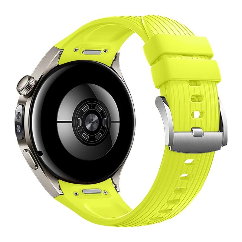 Armband für Huawei Watch 5 46 42mm Drücken Schnellverschluss Silikon Ersatzarmband für Huawei Watch 5 42/46mm Herren Damen Armband Watch 5 46mm limette
