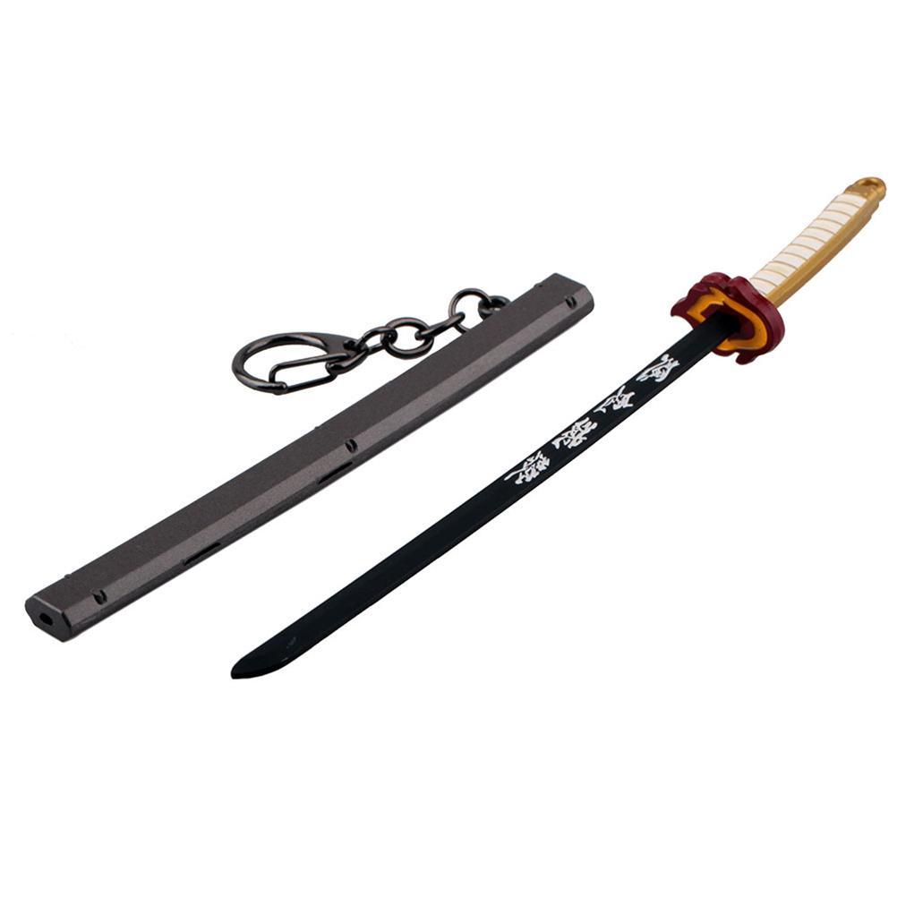 Japanischer Anime-Schwert-Schlüsselanhänger, Mini-Katana-Schlüsselanhänger, Anime-Schlüsselanhänger, Cosplay-Anhänger, Geschenk