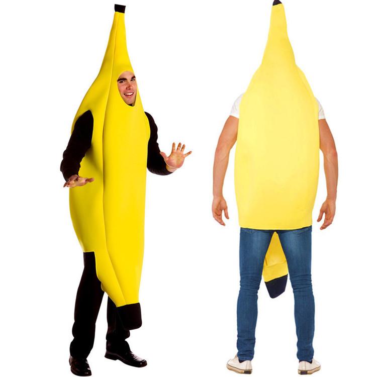 Karnevalskleidung Herren Damen Jungen Mädchen Cosplay Lustiges Sexy Bananenkostüm Neuheit Halloween Weihnachten Karneval Party Dekorationen Weihnachten Adult one size