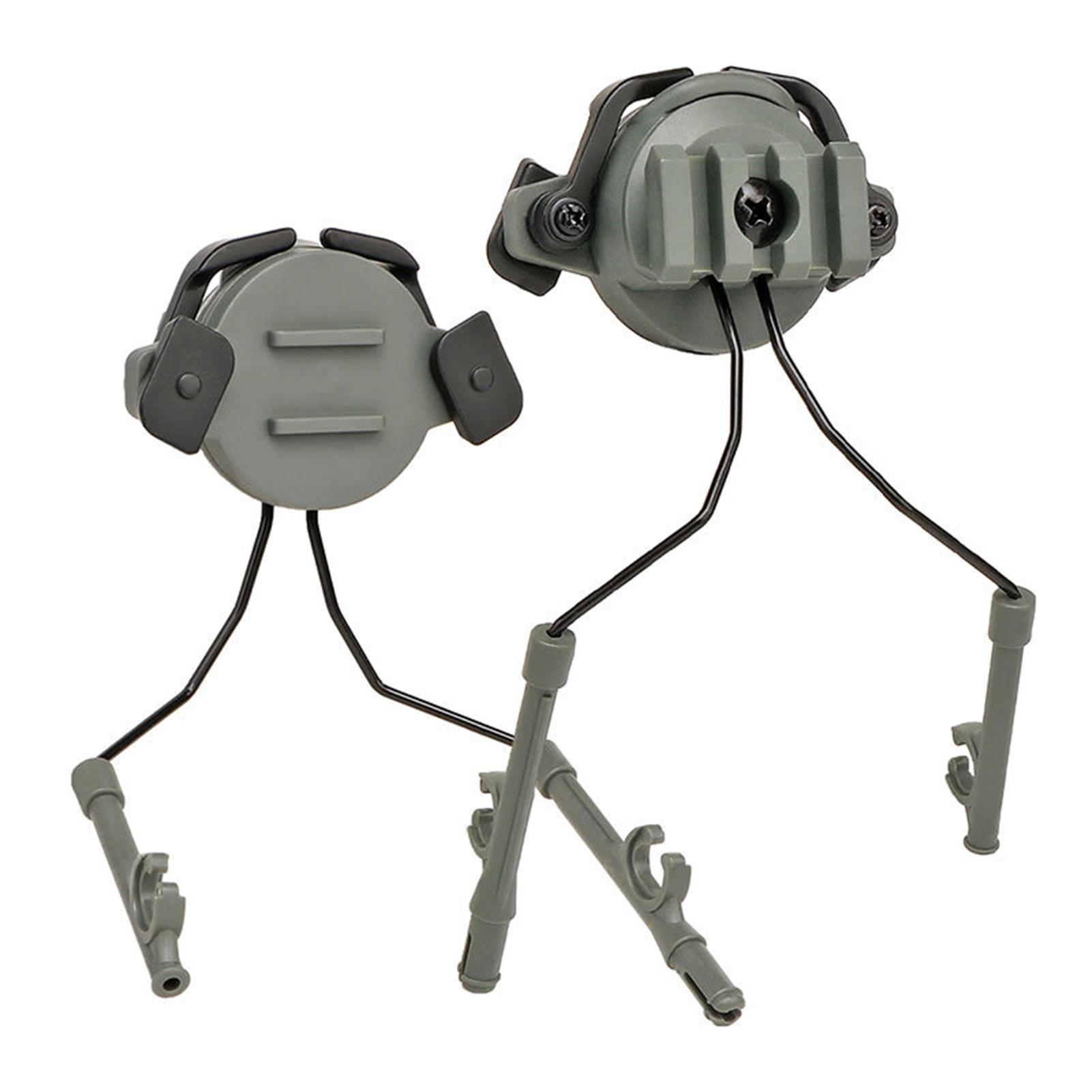 Helm-Headset-Schienen-Adapter, Headset-Halterung, Kopfhörer-Halterung, Ständer, Unterstützung für 19–21 mm Helmschiene armee grüne