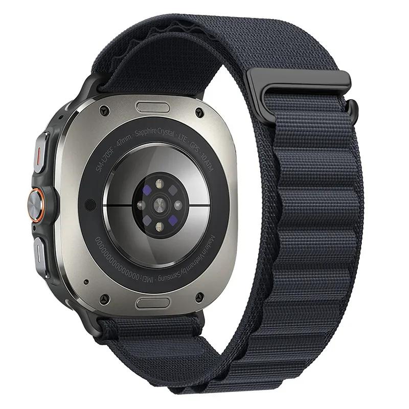 Alpine Loop für Samsung Galaxy Watch Ultra Armband 47mm Zubehör Sport Nylon Armband correa Galaxy watch ultra 7 Armband 47mm Galaxy Watch Ultra nachtblau