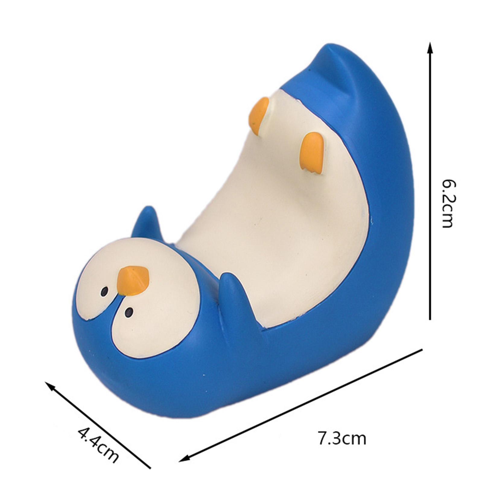Resin Tablet Desktop Ständer Niedlich Bequem Tragbar Desktop Handy Ständer Halter zum Ansehen von Dramen Pinguin