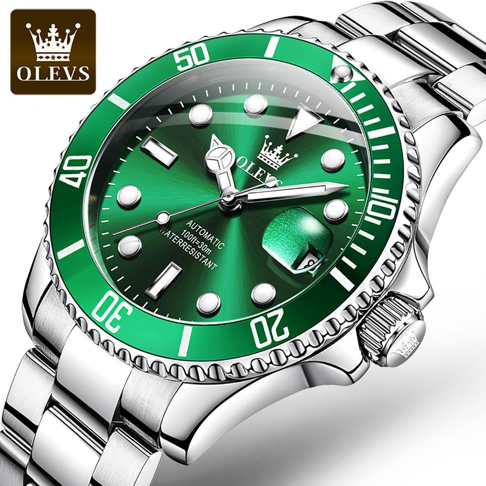 OLEVS Uhr Im Dunkeln leuchtende, wasserdichte automatische mechanische Uhr für Herren