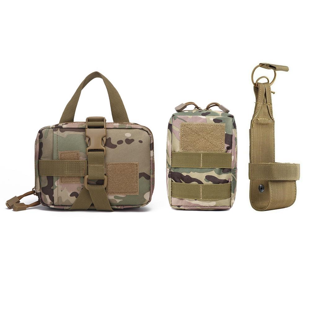 3 Stück Hunde Taktische Taschen Molle Taschen Gürtel Set Befestigung am Geschirr Aufkleber Militärhunde Trainingsbeutel Weste Jagd Arbeit camouflage