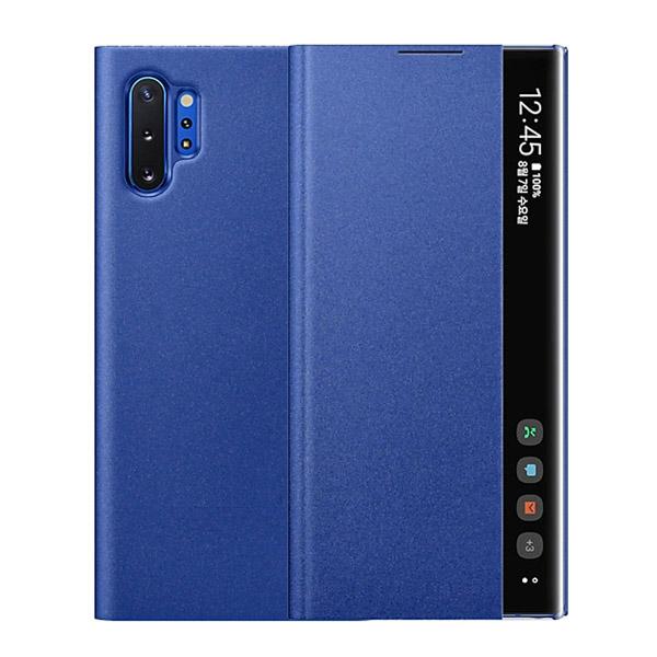 Vertikaler Spiegel Smart View Flip Cover Hülle für Samsung Galaxy Note 10 Note10 Handyhülle For Galaxy Note 10 blau