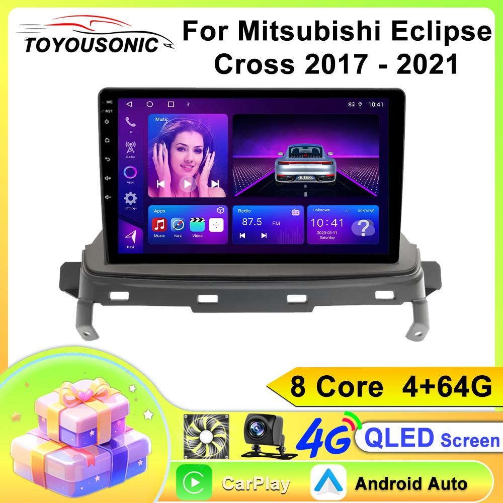Auto Carplay IPS Für Mitsubishi Eclipse Cross 2017-2021 Android Radio Auto GPS Navigation Multimedia Video Stereo Player 4G BT 2din DVD 8 core 4+64GB