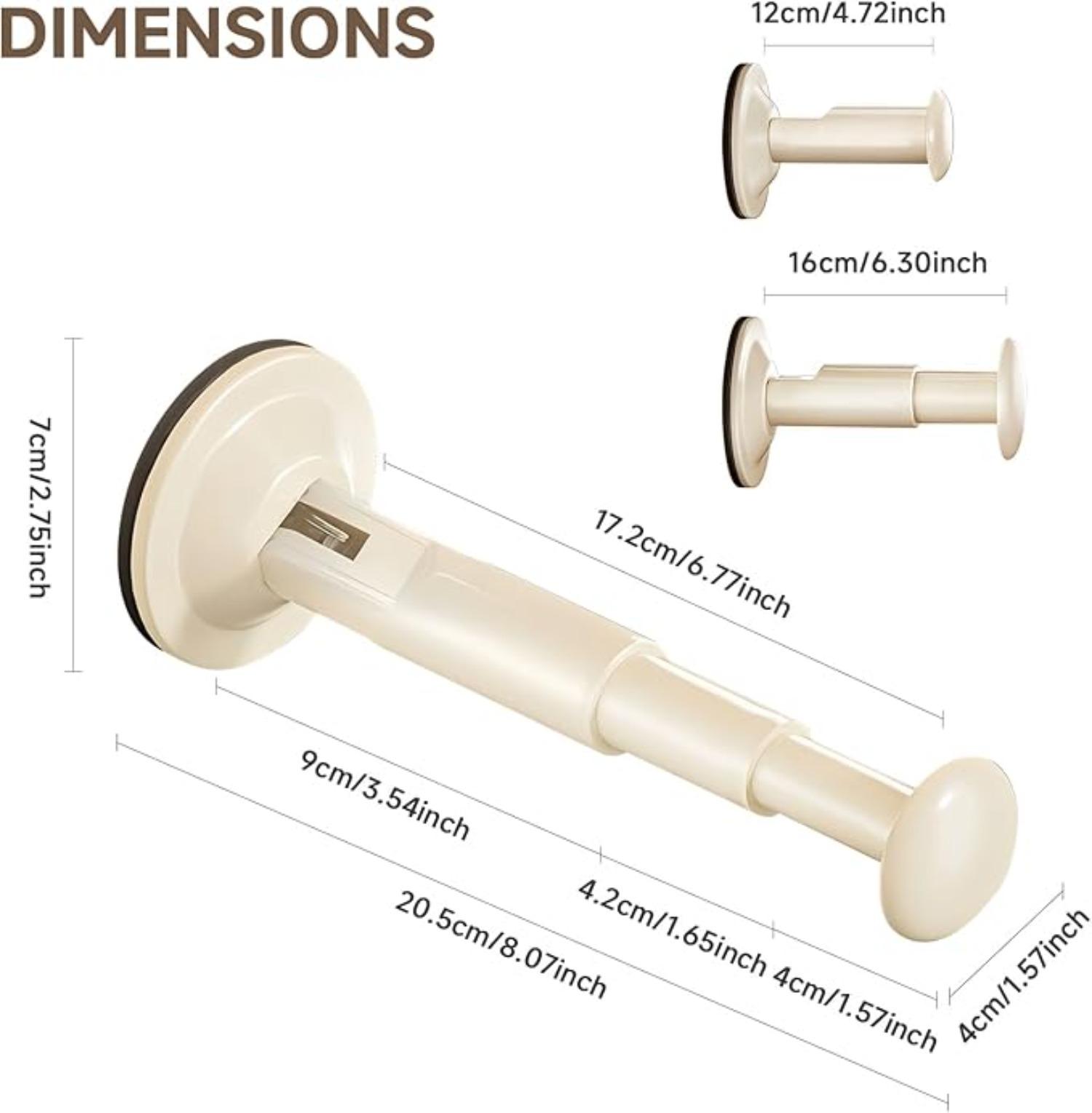 Saugnapf Kleiderbügel Organizer, Kleiderbügel Aufbewahrungsregal für Trockner/Waschmaschine. Hält perfekt Platzsparer für Waschküche, Schlafzimmer, Badezimmerwand beige