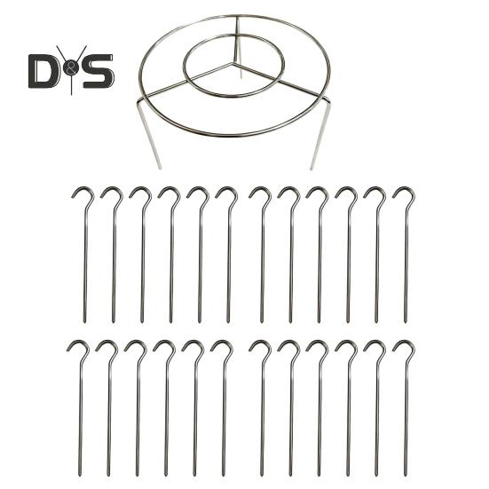 Air Fryer Spießständer, Edelstahl Vertikaler Grillhalter zum Grillen von Kabobs, Spießen, Air Fryer Zubehör für Grillliebhaber 24PCS