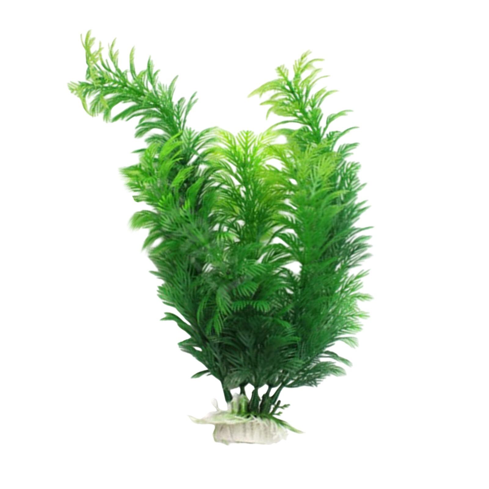 Aquarium Dekoration Künstliche Wasserpflanze für Aquarium Landschaft Simulation Plastikgras mit stabiler Basis für Heim- und Bürogebrauch One Size grün
