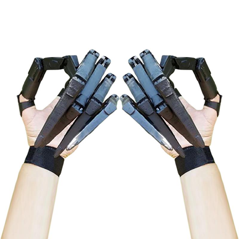 1pc/2pc Halloween Dekoration Gelenk Finger Flexible Joint Finger Halloween Party Cosplay Kostüm Requisiten Horror Geist Klaue handschuhe 2Pcs Black