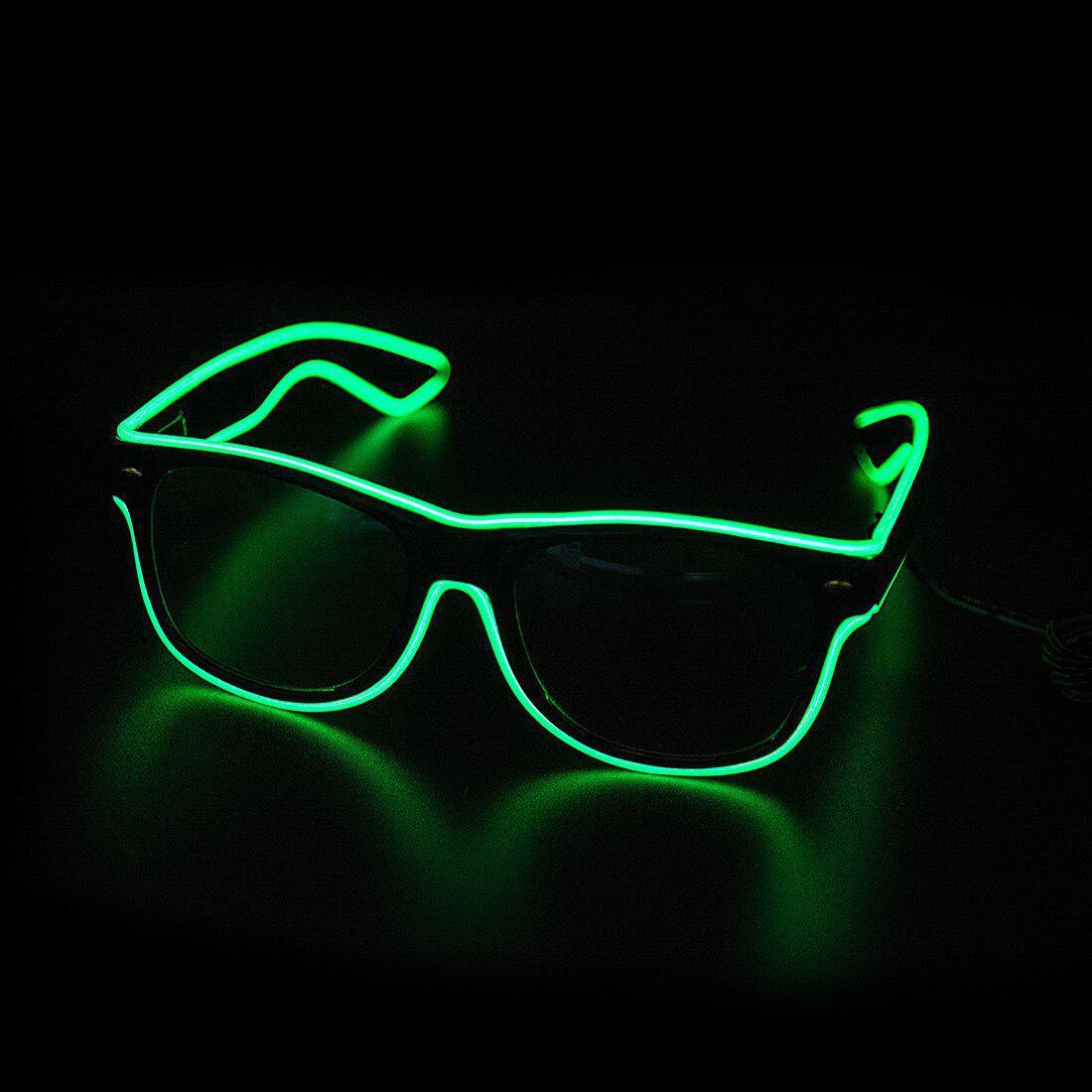 1UNIT Led Brille Neonlicht Party Flash Brille EL Elektrodraht Leuchtbrille ZH grün