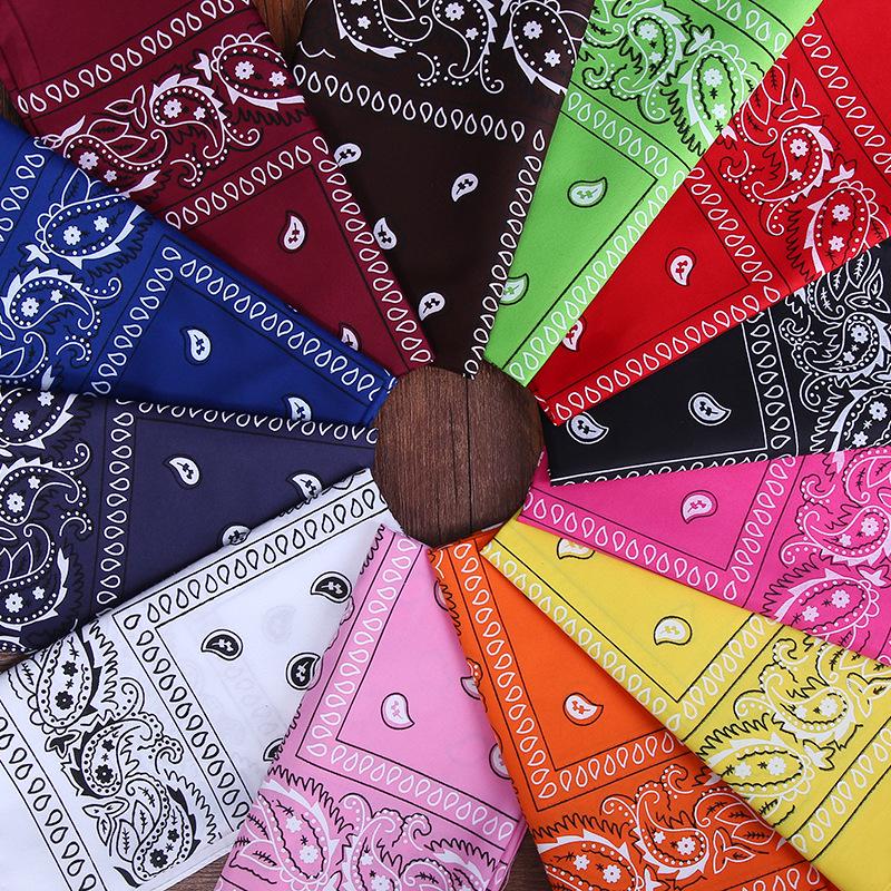 Mode für Damen, Dutzende Paisley-Bandanas, Cowboy-Kopftuch, Cowgirl-Stirnband, Krawatte violett