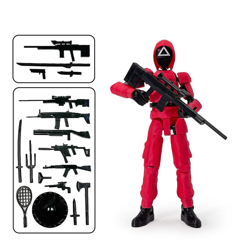 3D-Druck Glücksbringer Dummy13 Mehrgelenkig Mobil Montage Maschine Digitale Maschine Puppe Figur Ornament Lustige Tintenfisch Puppe Handgemachtes Spielzeug Premium Qualität
