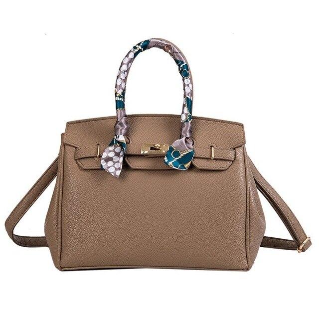 Luxus Damen Ein Schulter Handtasche PU Leder Qualität Messenger Lässig Mode Klassisch Damen Tasche Messenger Handtasche CLE hellbraune