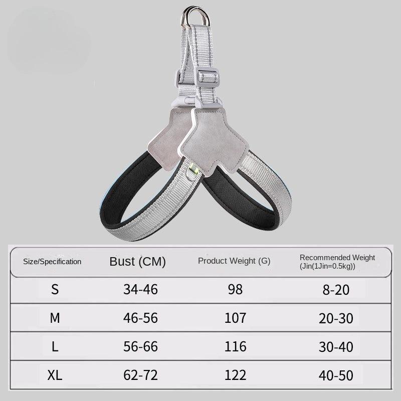 1 STÜCKE Haustier Traktion Brustgurt Weste Typ Haustiergeschirr Bequem Und Atmungsaktiv Outdoor Walking Haustier Produkt Zubehör XL