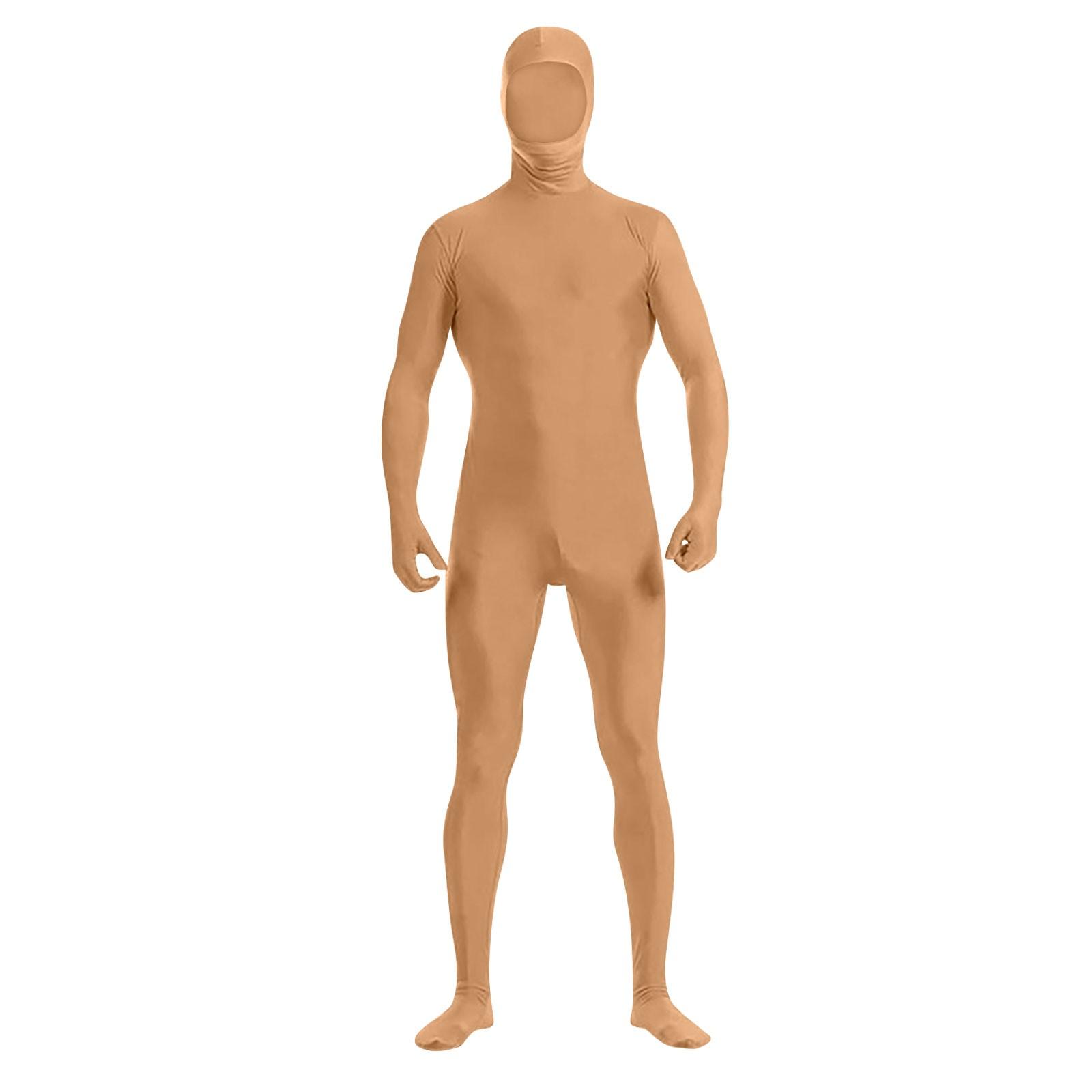 Zentai Anzug Cosplay Turnanzug Ganzkörperbody Green Screen Anzug Halloween Kostüme 170 khaki