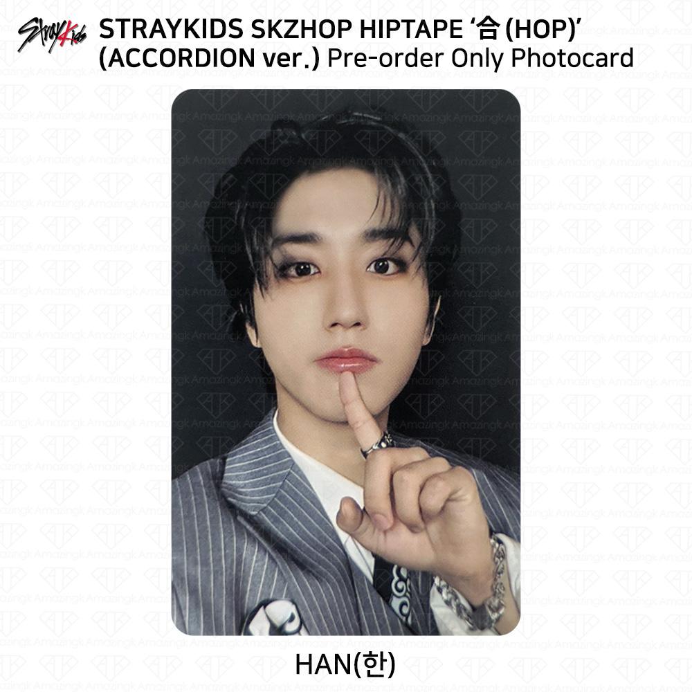 Stray Kids SKZHOP HIPTAPE HOP Akkordeon Offizielle Fotokarteneinheit Monochrom Han - Accordion ver #1