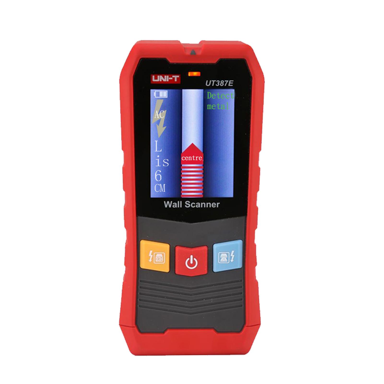 UNI-T UT387E Wanddetektor, Stahldraht, Wasserrohr, Metalldetektor mit Wanderkennungsfunktion UT387E bunt