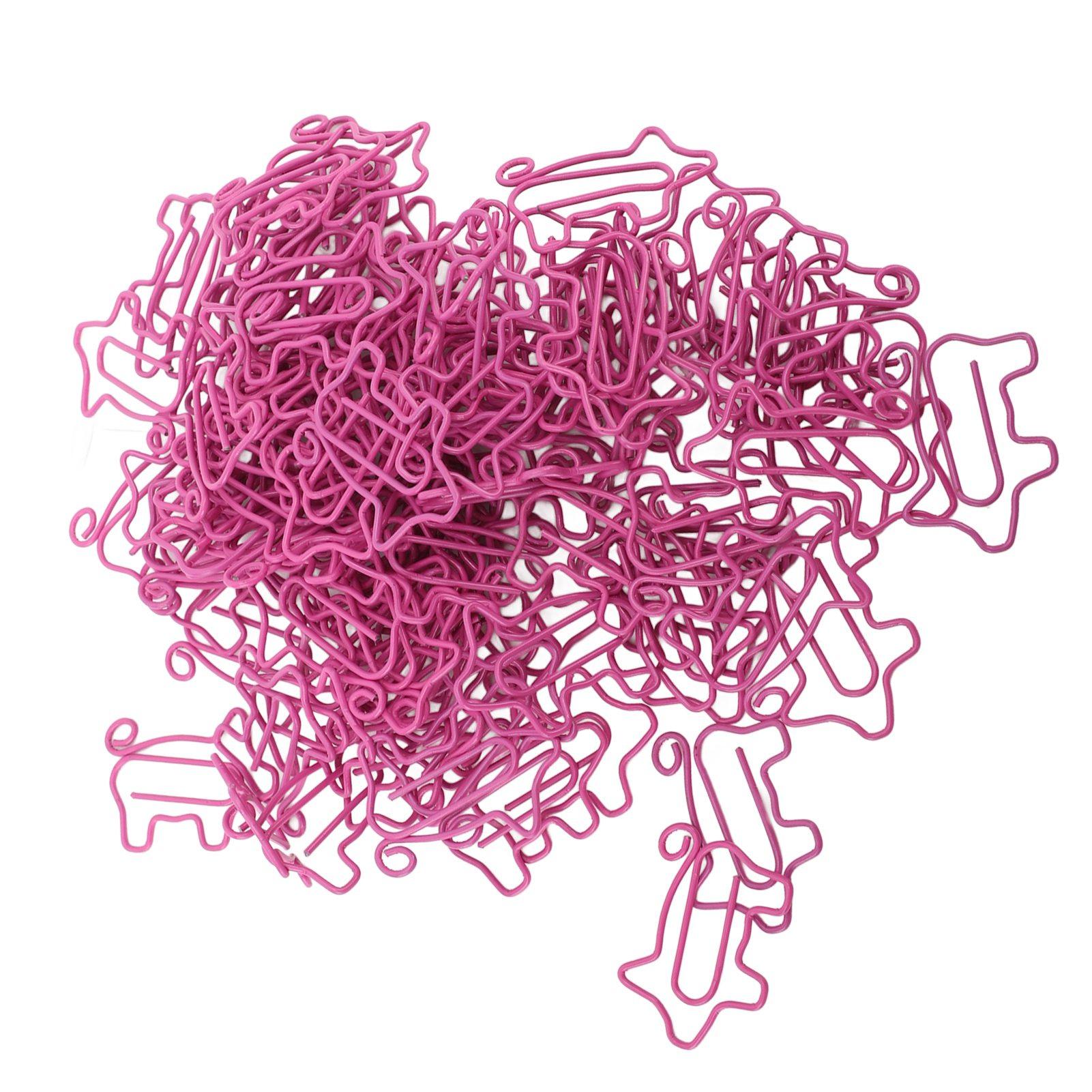 100 Stück Büroklammern Rutschfest Niedlich Schweinchenförmig Dekorative Lesezeichen Metall-Büroklammern für die Schule