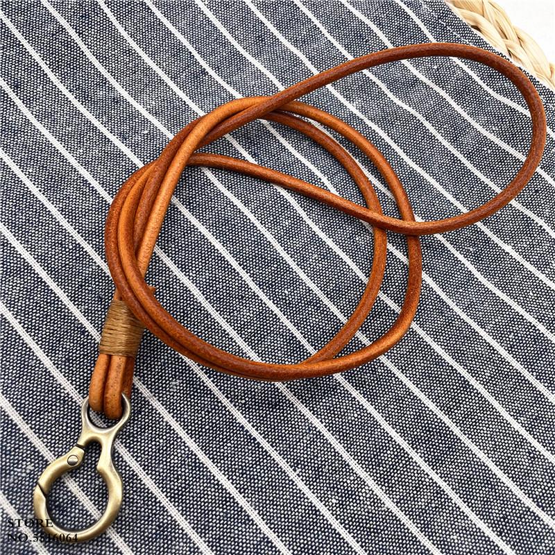 Echte Leder Schlüsselanhänger Lanyards für Schlüssel Handy Zubehör Schlüsselanhänger Lanyard Ausweishalter Geschenke Rindsleder Riemen