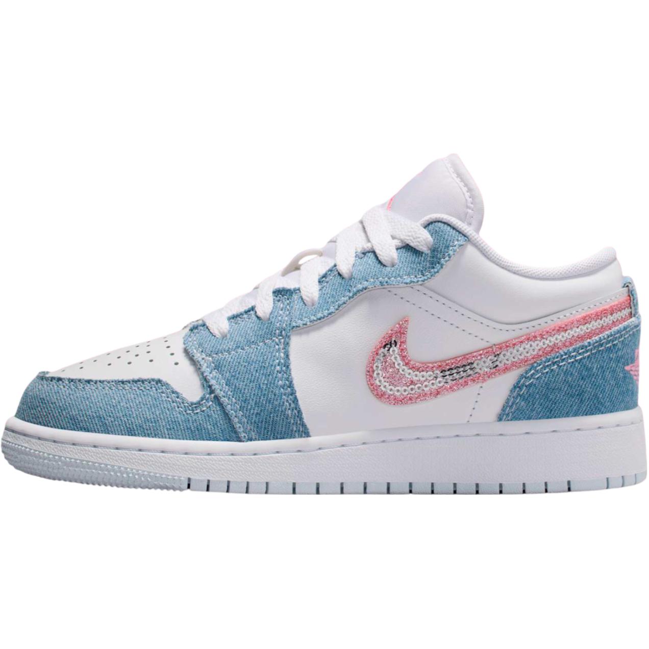Jordan Air Jordan 1 Denim Low-Top Basketballschuhe Weiß Blau Unisex HQ2001-400 40 blau