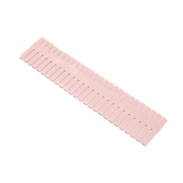 2p/4/8/10pcsDIY Einstellbare Lagerung Partition Bord Kunststoff Schublade Teiler Kombination Partition Bord Platzsparende Division Organizer 47*7cm-8pcs rosa