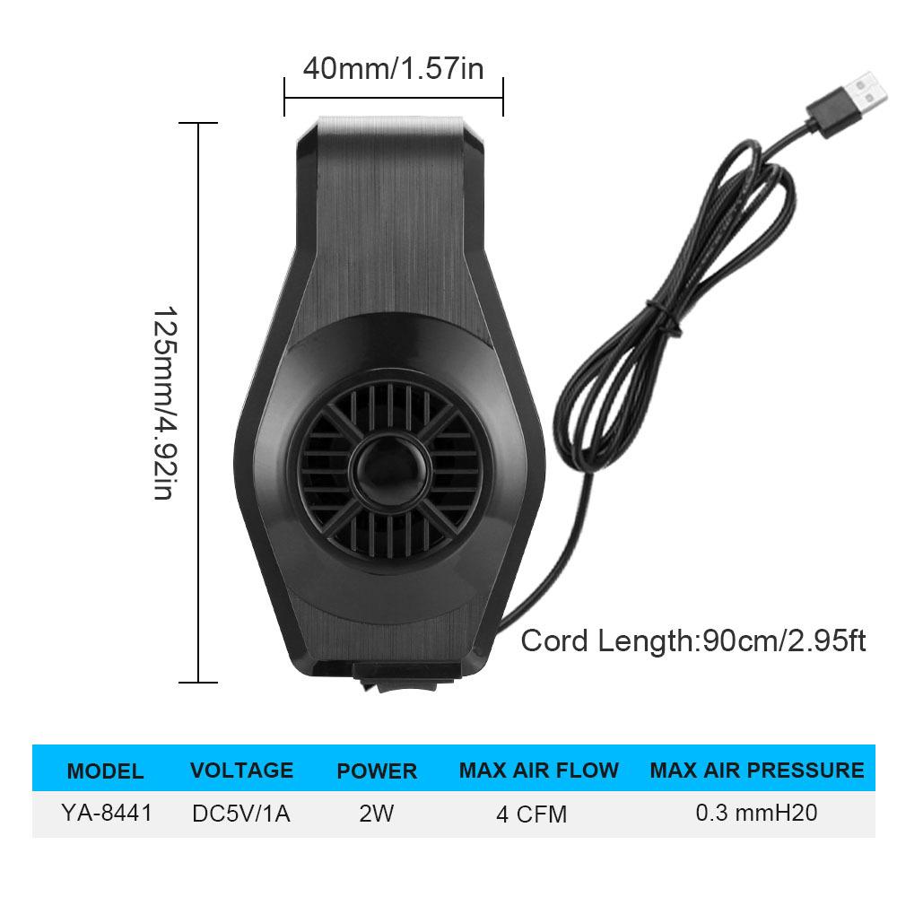 USB-Aquarium-Ventilator, Kühlung und Wärmeableitung, Kühlung von Aquarien, Garnelenbecken, Grasbecken, Mini-leistungsstarker Ventilator mit Geschwindigkeitsregulierung gray