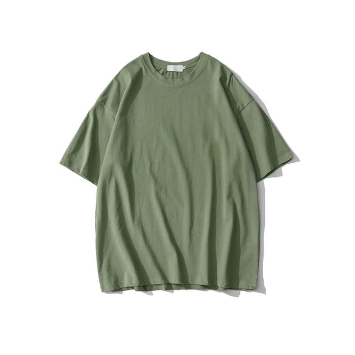 Sommer solide reine Baumwolle T-Shirts Frauen Harajuku Übergroßen Kurzarm y2k Tops Unisex Koreanische Streetwear Casual Basic T-Shirt Weibliche Gute Qualität XL saure grüne