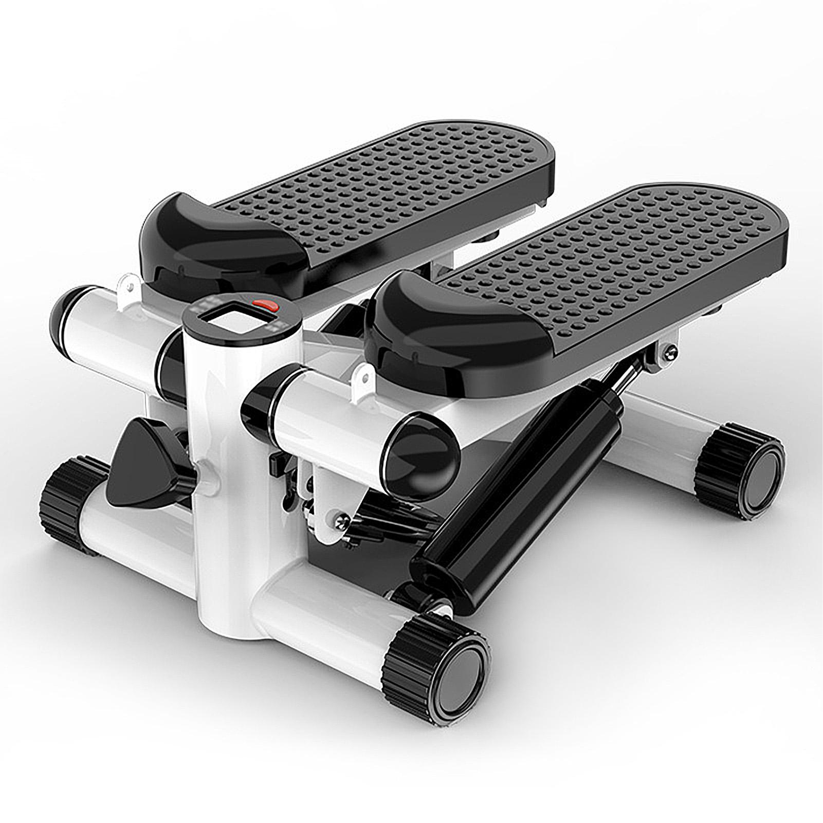 Treppenstepper für Heimtraining, Mini-Stepper mit Widerstandsbändern, Fitness-Stepper mit LCD-Monitor